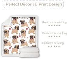 Load image into Gallery viewer, Flower Garden Dachshunds Soft Warm Fleece Blanket - 4 Colors-Blanket-Blankets, Dachshund, Home Decor-7