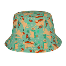 Load image into Gallery viewer, Merry Christmas Yellow Labradors Bucket Hat-Hats &amp; Caps-Accessories,Dog Dad Gifts,Dog Mom Gifts,Hats,Labrador-Mint Green-One Size-33