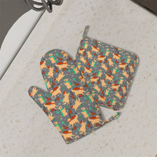 Load image into Gallery viewer, Merry Christmas Yellow Labradors Oven Mitts and Pot Holder Set-Kitchen Decor-Accessories,Dog Mom Gifts,Labrador-3