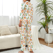 Load image into Gallery viewer, Merry Christmas Yellow Labradors Pajamas Set for Women-Pajamas-Apparel, Christmas, Dog Mom Gifts, Labrador, Pajamas-12