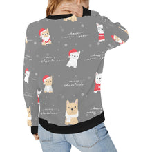 Load image into Gallery viewer, Merry Frenchie Christmas and New Year Women&#39;s Sweatshirt-Apparel-Apparel, French Bulldog, Sweatshirt-11