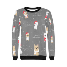 Load image into Gallery viewer, Merry Frenchie Christmas and New Year Women&#39;s Sweatshirt-Apparel-Apparel, French Bulldog, Sweatshirt-14