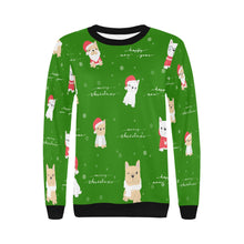 Load image into Gallery viewer, Merry Frenchie Christmas and New Year Women&#39;s Sweatshirt-Apparel-Apparel, French Bulldog, Sweatshirt-2