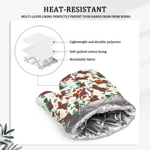 Load image into Gallery viewer, Merry Merry Chocolate Labradors Oven Mitts and Pot Holder Set-Kitchen Decor-Accessories,Chocolate Labrador,Dog Mom Gifts-7