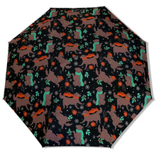 Load image into Gallery viewer, Merry Merry Chocolate Labradors Umbrella-Accessories-Accessories,Dog Mom Gifts,Umbrella-11