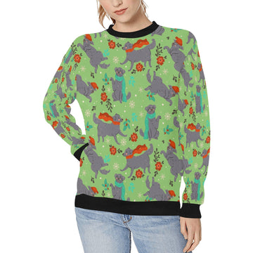 Merry Merry Christmas Black Labs Women's Sweatshirt - 5 Colors-Apparel-Apparel, Black Labrador, Christmas, Labrador, Shirt, Sweatshirt, T Shirt-Green-S-2