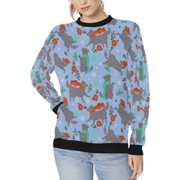 Merry Merry Christmas Black Labs Women's Sweatshirt - 5 Colors-Apparel-Apparel, Black Labrador, Christmas, Labrador, Shirt, Sweatshirt, T Shirt-Blue-S-4