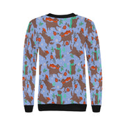Merry Merry Christmas Chocolate Labradors Women's Sweatshirt-Apparel-Apparel, Labrador, Shirt, Sweatshirt, T Shirt-15