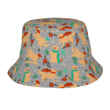 Load image into Gallery viewer, Merry Merry Golden Retriever Christmas Bucket Hat-Hats &amp; Caps-Accessories,Dog Dad Gifts,Dog Mom Gifts,Golden Retriever,Hats-Parisian Gray-One Size-41
