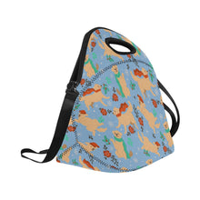 Load image into Gallery viewer, Merry Merry Golden Retriever Christmas Neoprene Lunch Bag-18