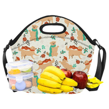 Load image into Gallery viewer, Merry Merry Golden Retriever Christmas Neoprene Lunch Bag-4