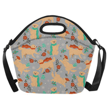 Load image into Gallery viewer, Merry Merry Golden Retriever Christmas Neoprene Lunch Bag-DarkGray-ONESIZE-36