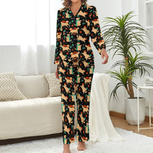 Load image into Gallery viewer, Merry Christmas Yellow Labradors Pajamas Set for Women-Pajamas-Apparel, Christmas, Dog Mom Gifts, Labrador, Pajamas-26