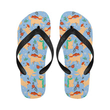 Load image into Gallery viewer, Merry Merry Golden Retriever Christmas Unisex Slippers-11