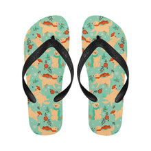 Load image into Gallery viewer, Merry Merry Golden Retriever Christmas Unisex Slippers-17