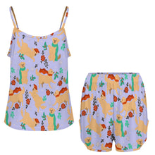 Load image into Gallery viewer, Merry Merry Golden Retriever Christmas Women's Cami and Shorts Pajama Set-19