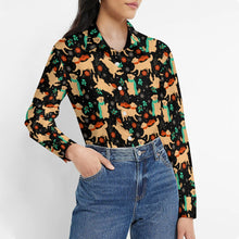 Load image into Gallery viewer, Merry Merry Golden Retriever Christmas Women's Shirt-Apparel-Apparel,Dog Mom Gifts,Golden Retriever,Shirt-5