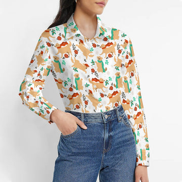 Merry Merry Golden Retriever Christmas Womens Shirt 360x