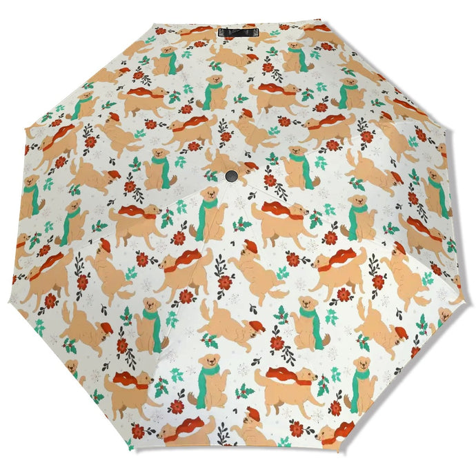 Merry Merry Yellow Labs Christmas Umbrella-Accessories-Accessories,Dog Mom Gifts,Umbrella-11