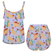 Load image into Gallery viewer, Merry Merry Yellow Labs Christmas Women's Cami and Shorts Pajama Set-15