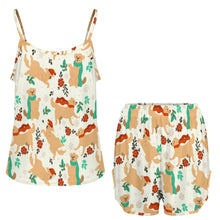 Load image into Gallery viewer, Merry Merry Yellow Labs Christmas Women's Cami and Shorts Pajama Set-18
