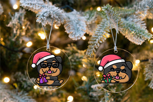 Merry Rottweiler Christmas Tree Ornaments-Christmas Ornament-Christmas, Rottweiler-5