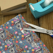 Load image into Gallery viewer, Merry Schnauzer Sparkle Christmas Gift Wrapping Paper - 2 Rolls-Christmas Ornament-Christmas,Schnauzer,Wrapping Paper-4