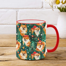 Load image into Gallery viewer, Merry Shiba Merriment Christmas Coffee Mug-3
