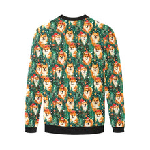 Load image into Gallery viewer, Merry Shiba Merriment Christmas Fuzzy Sweatshirt for Men-Apparel-Apparel, Christmas, Dog Dad Gifts, Shiba Inu, Sweatshirt-4