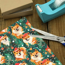 Load image into Gallery viewer, Merry Shiba Merriment Christmas Gift Wrapping Paper - 2 Rolls-Christmas Ornament-Christmas,Shiba Inu,Wrapping Paper-2