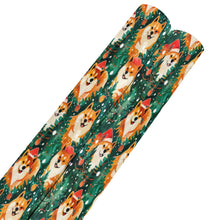 Load image into Gallery viewer, Merry Shiba Merriment Christmas Gift Wrapping Paper - 2 Rolls-Christmas Ornament-Christmas,Shiba Inu,Wrapping Paper-Black21-ONE SIZE-5