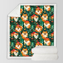 Load image into Gallery viewer, Merry Shiba Merriment Christmas Soft Warm Fleece Blanket-Blanket-Blankets, Christmas, Dog Dad Gifts, Dog Mom Gifts, Home Decor, Shiba Inu-10