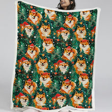 Load image into Gallery viewer, Merry Shiba Merriment Christmas Soft Warm Fleece Blanket-Blanket-Blankets, Christmas, Dog Dad Gifts, Dog Mom Gifts, Home Decor, Shiba Inu-11