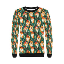 Load image into Gallery viewer, Merry Shiba Merriment Christmas Sweatshirt for Women-Apparel-Apparel, Christmas, Dog Mom Gifts, Shiba Inu, Sweatshirt-3