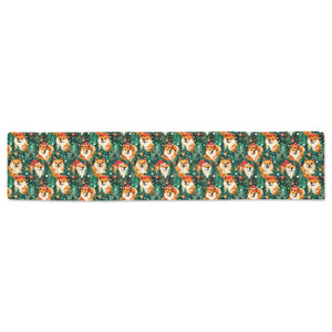 Merry Shiba Merriment Christmas Table Runner-Home Decor-Christmas, Home Decor, Shiba Inu-ONE SIZE-2