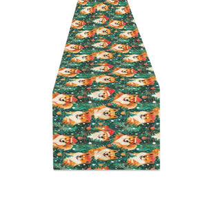 Merry Shiba Merriment Christmas Table Runner-Home Decor-Christmas, Home Decor, Shiba Inu-ONE SIZE-3