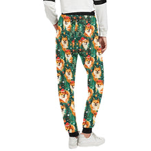 Load image into Gallery viewer, Merry Shiba Merriment Christmas Unisex Sweatpants-Apparel-Apparel, Christmas, Dog Dad Gifts, Dog Mom Gifts, Pajamas, Shiba Inu-3