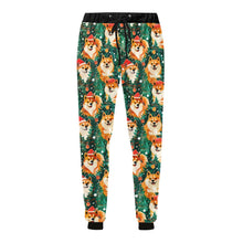 Load image into Gallery viewer, Merry Shiba Merriment Christmas Unisex Sweatpants-Apparel-Apparel, Christmas, Dog Dad Gifts, Dog Mom Gifts, Pajamas, Shiba Inu-4