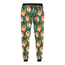 Load image into Gallery viewer, Merry Shiba Merriment Christmas Unisex Sweatpants-Apparel-Apparel, Christmas, Dog Dad Gifts, Dog Mom Gifts, Pajamas, Shiba Inu-5