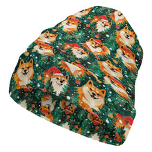 Load image into Gallery viewer, Merry Shiba Merriment Warm Christmas Beanie-Accessories-Accessories, Christmas, Dog Mom Gifts, Hats, Shiba Inu-ONE SIZE-4