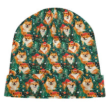 Load image into Gallery viewer, Merry Shiba Merriment Warm Christmas Beanie-Accessories-Accessories, Christmas, Dog Mom Gifts, Hats, Shiba Inu-ONE SIZE-5