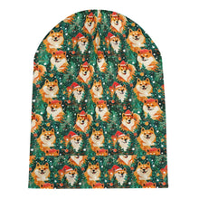 Load image into Gallery viewer, Merry Shiba Merriment Warm Christmas Beanie-Accessories-Accessories, Christmas, Dog Mom Gifts, Hats, Shiba Inu-ONE SIZE-7