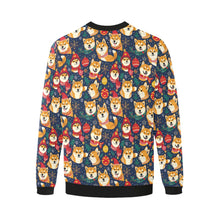 Load image into Gallery viewer, Merry Shiba Soiree Christmas Fuzzy Sweatshirt for Men-Apparel-Apparel, Christmas, Dog Dad Gifts, Shiba Inu, Sweatshirt-4