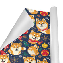Load image into Gallery viewer, Merry Shiba Soiree Christmas Gift Wrapping Paper - 2 Rolls-Christmas Ornament-Christmas,Shiba Inu,Wrapping Paper-2