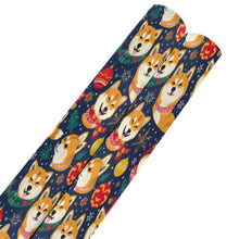 Load image into Gallery viewer, Merry Shiba Soiree Christmas Gift Wrapping Paper - 2 Rolls-Christmas Ornament-Christmas,Shiba Inu,Wrapping Paper-Black24-ONE SIZE-3