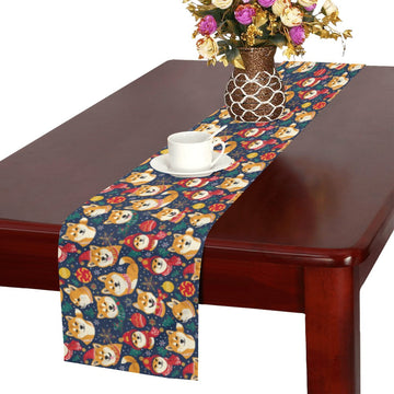 Merry Shiba Soiree Christmas Table Runner One Size 360x