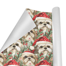 Load image into Gallery viewer, Merry Shih Tzu Christmas Merriment Gift Wrapping Paper - 2 Rolls-Christmas Ornament-Christmas,Shih Tzu,Wrapping Paper-4