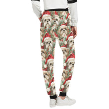 Load image into Gallery viewer, Merry Shih Tzu Christmas Merriment Unisex Sweatpants-Apparel-Apparel, Christmas, Dog Dad Gifts, Dog Mom Gifts, Pajamas, Shih Tzu-3