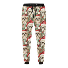 Load image into Gallery viewer, Merry Shih Tzu Christmas Merriment Unisex Sweatpants-Apparel-Apparel, Christmas, Dog Dad Gifts, Dog Mom Gifts, Pajamas, Shih Tzu-4