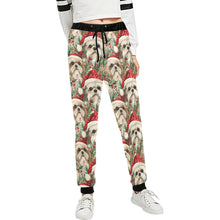 Load image into Gallery viewer, Merry Shih Tzu Christmas Merriment Unisex Sweatpants-Apparel-Apparel, Christmas, Dog Dad Gifts, Dog Mom Gifts, Pajamas, Shih Tzu-XS-1